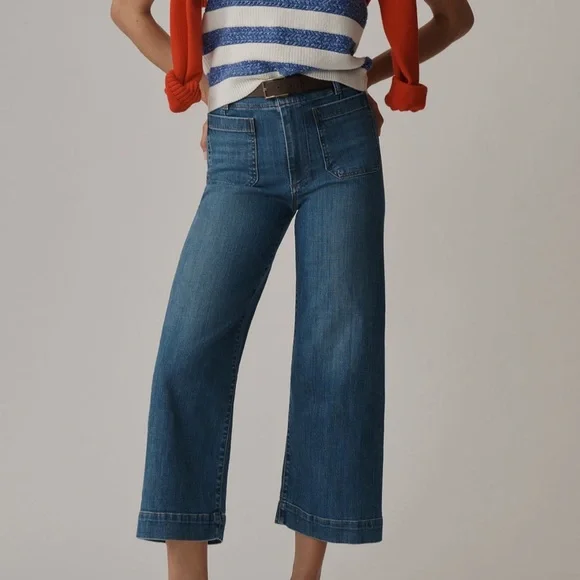 Maeve The Denim Colette Cropped Wide Leg Jean - Picture 8 of 9